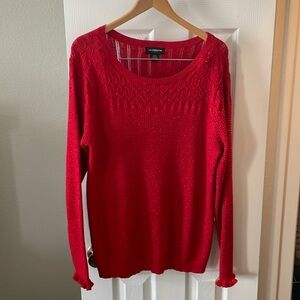 Liz Claiborne red sparkle sweater. XXL TALL